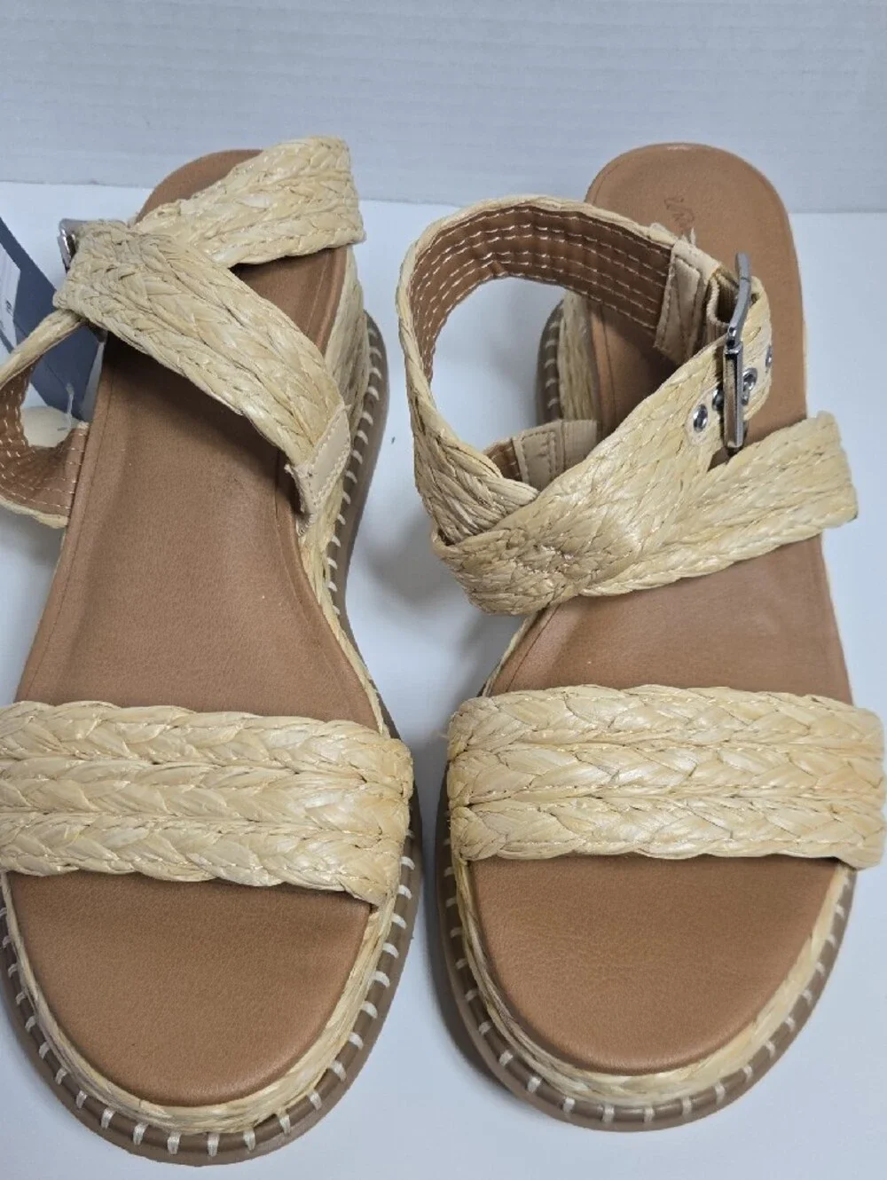 NEW Universal Thread Braided Natural-Tone Espadrille Sandals